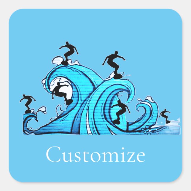 Surfers Everywhere Thunder_Cove  Square Sticker (Front)