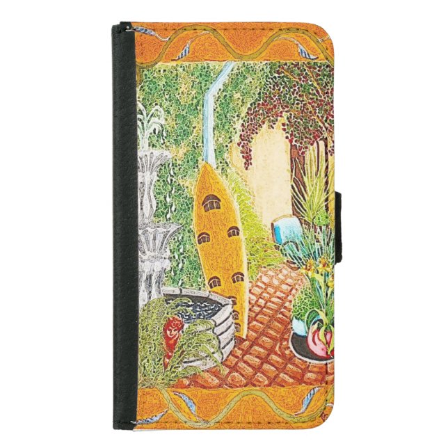 Surfer's Garden Samsung Galaxy Wallet Case (Front)