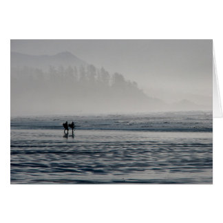Surfers in the mist. cards