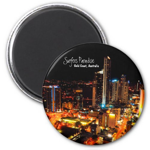 Surfers Paradise Gold Coast Australia City Lights Magnet