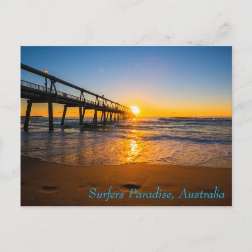 Surfers Paradise Jetty at Sunrise Postcard