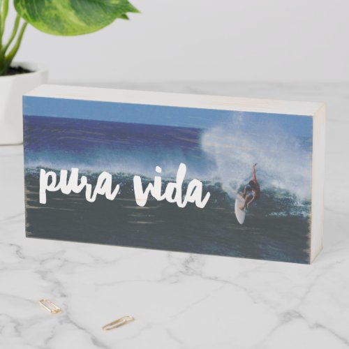 Surfers Pura Vida Costa Rica Surfing Wooden Box Si