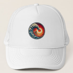 Surfer's Sunset Wave Hat