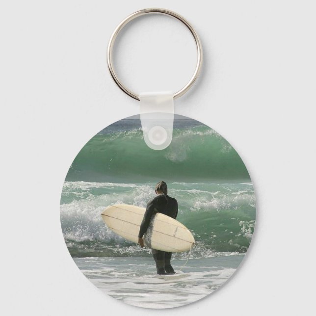 Surfers Surfing Sport Keychain (Front)