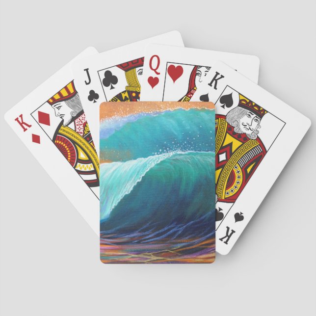 Surfers View of the Barrel Poker Cards (Back)