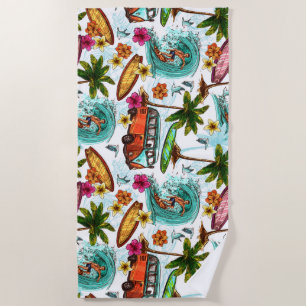 Surfers Wave Paradise Beach Towel