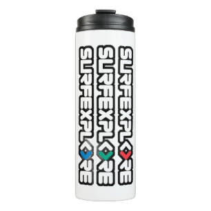 surfEXPLORE Water Bottle, Stainless Steel Thermal Tumbler