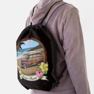Surfin' Hawaii Drawstring Bag