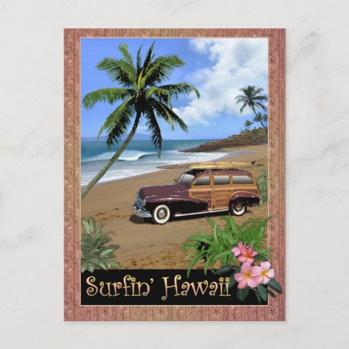 Surfin Hawaii Postcard