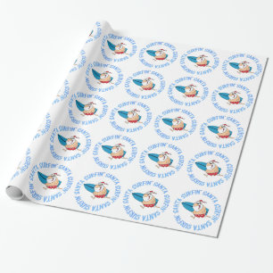 Surfin' Santa Wrapping Paper