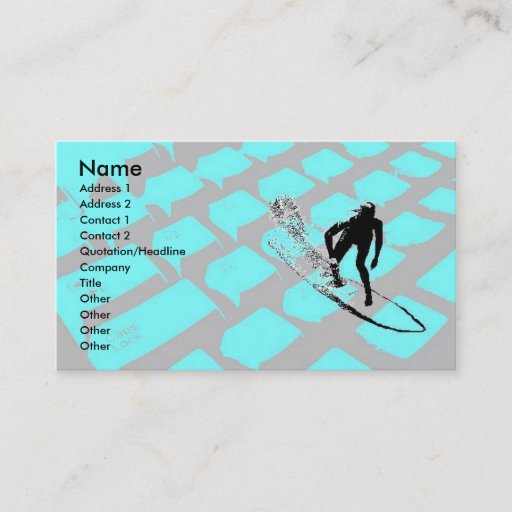 Customizable Surfin The Net Profile Card Business Card Templates