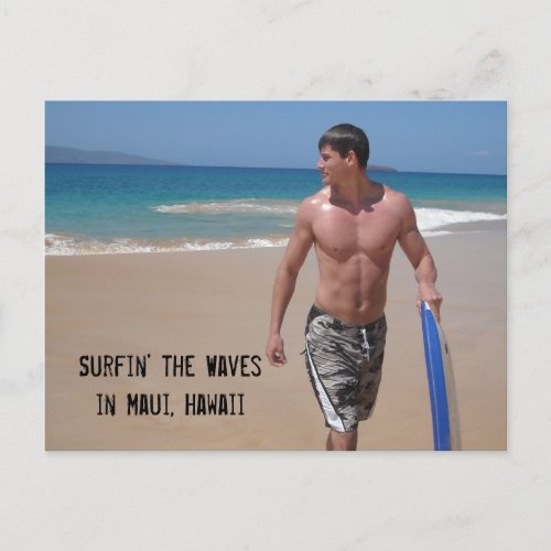 Surfin the Wave Postcard