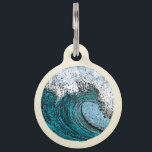 Surfin' Wave Pet ID Tag<br><div class="desc">Cool your jets and show your love for the surf with this righteous pet ID tag!</div>