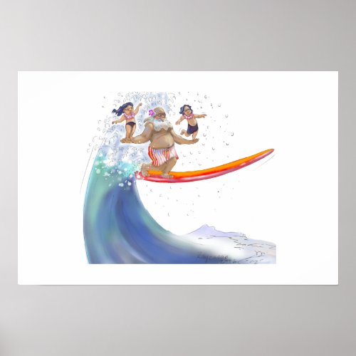 sUrFiN WiTh sAnTa Poster