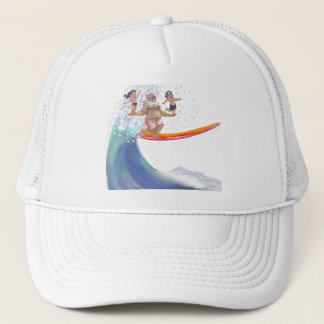 sUrFiN WiTh sAnTa Trucker Hat