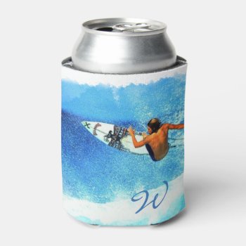 Surfing 1-1b Image Options Can Cooler by Ronspassionfordesign at Zazzle