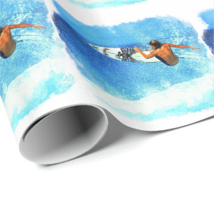 Surfing 1 Wrapping Paper