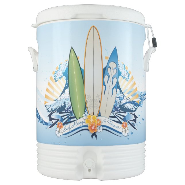 Surfing 2 Igloo Beverage Cooler (Front)