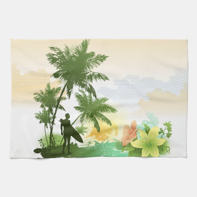 Surfing 6 Kitchen Towels (Horizontal)