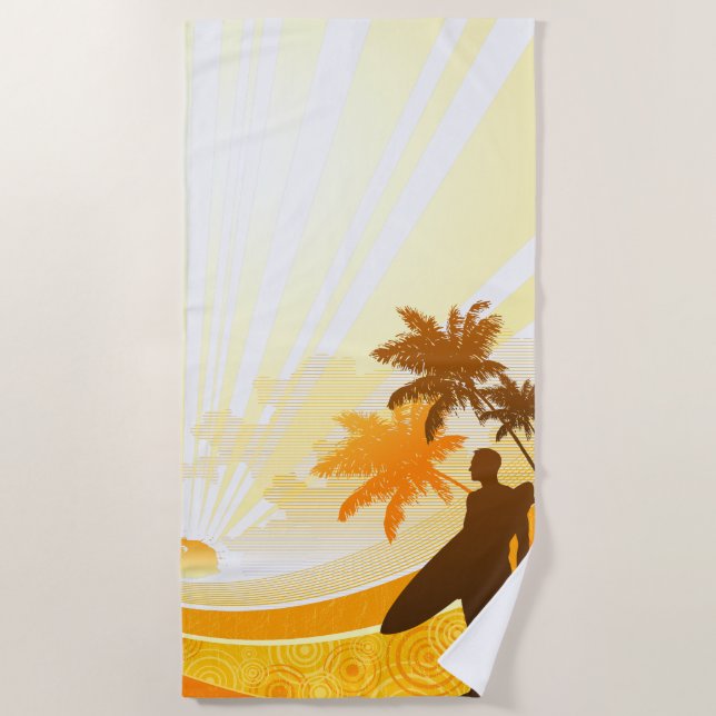 Surfing 7 Beach Towel (Front)