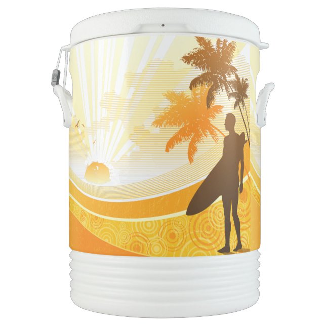 Surfing 7 Igloo Beverage Cooler (Back)