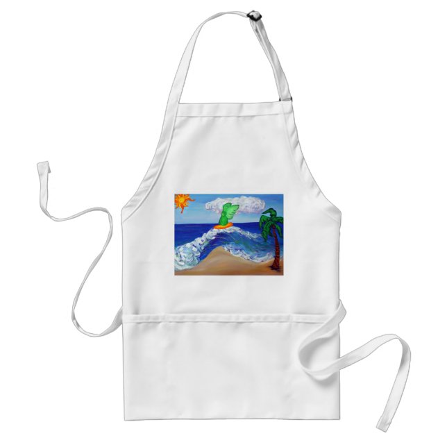 Surfing Angel Raphael Apron (Front)