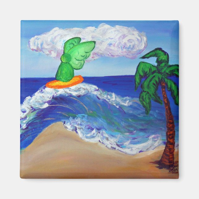 Surfing Angel Raphael Magnet (Front)