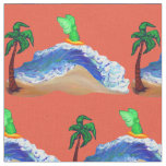 Surfing Archangel Raphael Art Fabric Material