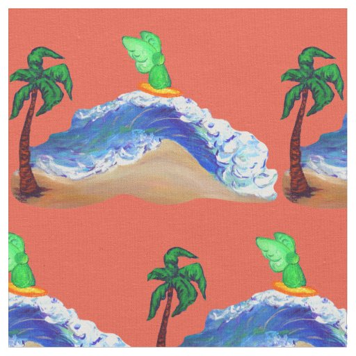Surfing Archangel Raphael Art Fabric Material