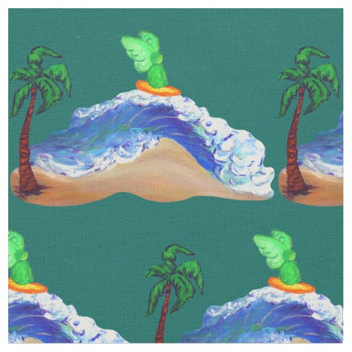 Surfing Archangel Raphael Art Fabric Material