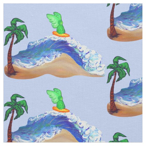 Surfing Archangel Raphael Art Fabric Material