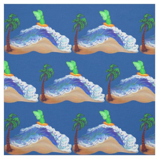 Surfing Archangel Raphael Art Fabric Material