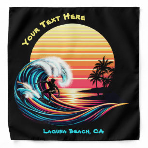 Surfing at Sunset Bandana