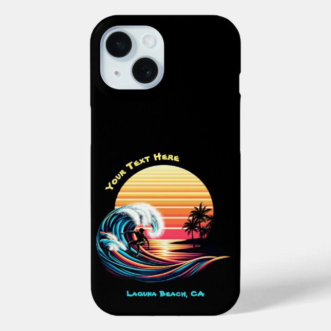 Surfing at Sunset Case-Mate iPhone Case (Back)