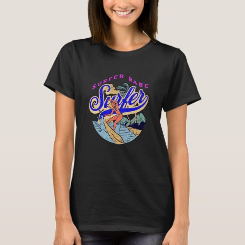 Surfing Babe T_Shirt