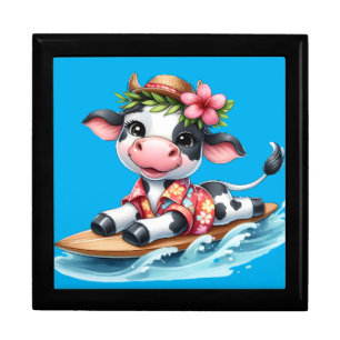 "Surfing Baby Cow" Keepsake Gift Box
