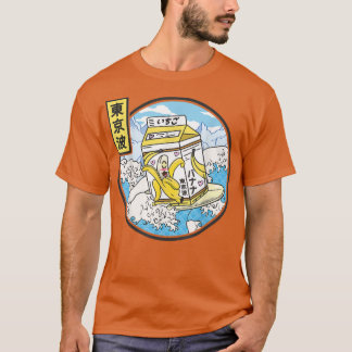 Surfing Banana Milk Carton Japan Wave Kawaii Vapor T-Shirt
