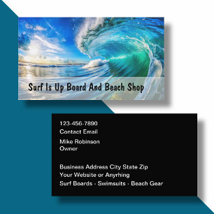 Surfing Beach Gear Business Cards