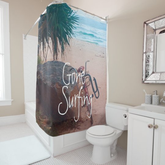Surfing Beach Ocean Surfer Shower Curtain Zazzle Com