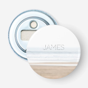 Surfing beach personalized key ring bottle opener