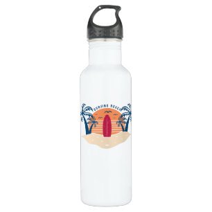 Surfing Beach Stainless Steel Water Bottle