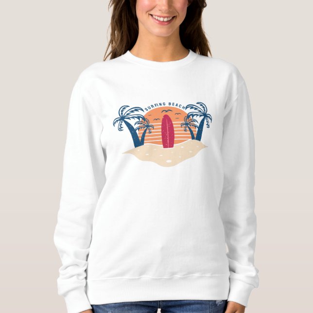 Surfing Beach Sweatshirt (Front)