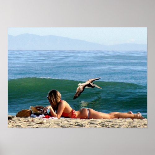 surfing beauty poster