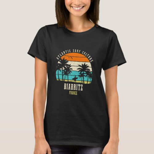 Surfing Biarritz France Atlantic Surf Culture  T_Shirt