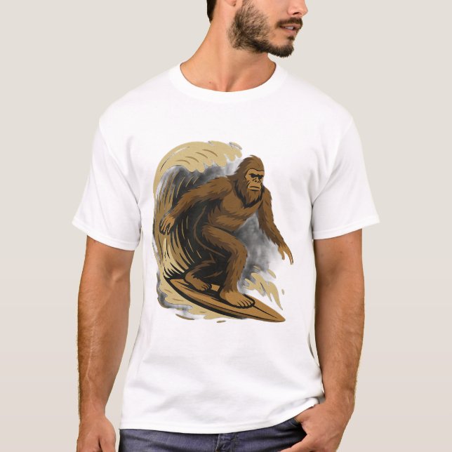 Surfing Bigfoot T-Shirt (Front)