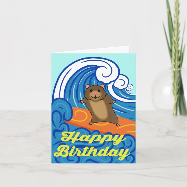 Surfing Birthday Card (Front)