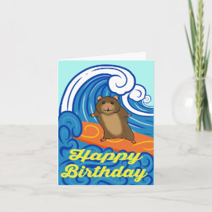 Surfing Birthday Card