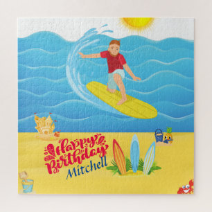 Surfing Birthday  Jigsaw Puzzle