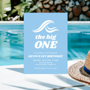 Surfing Birthday , The Big One Invitation