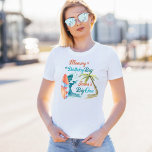 Surfing birthday the big one matching photoshoot T-Shirt<br><div class="desc">The big one 1st birthday surfing retro beach party personalized t-shirt,  matching t-shirt for photoshoot. A big blue wave,  palm tree and a surf board,  lovely summer,  beach birthday party theme. Get for a family photoshoot matching t-shirt.</div>